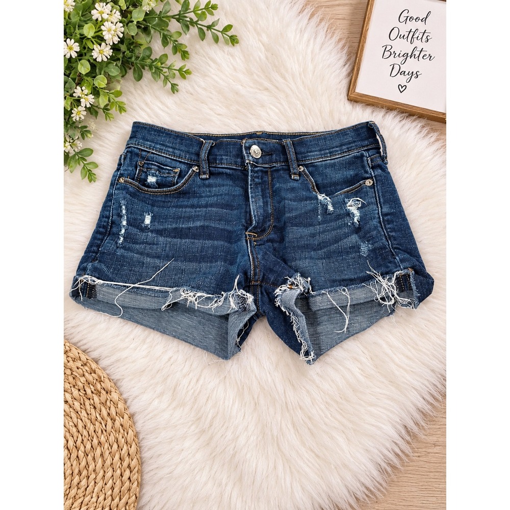 Abercrombie And Fitch Cuffed Jean Shorts 24
